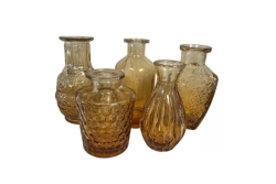 Bud Vase, Amber Vintage Assorted