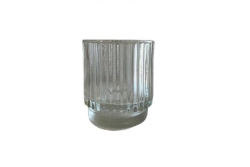 Votive, Clear Ribbed 3"