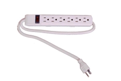 Power Bar, 6 Outlet White
