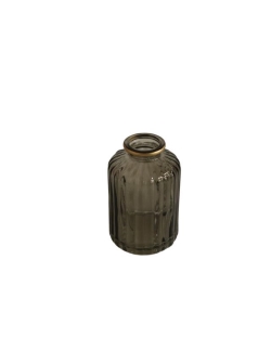 Bud Vase, Smoke with Gold Rim Assorted