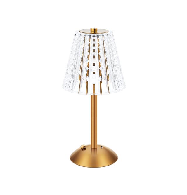 Touch Lamp, Crystal Shade (Rechargeable)