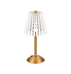 Touch Lamp, Crystal Shade (Rechargeable)