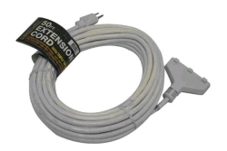 Extension Cord, 50' (Tent) Triple End White
