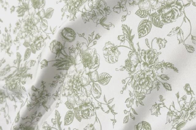 120" Rnd Sage French Floral