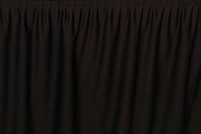 Bar Skirt, 43"h X 12' L Black Premier
