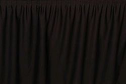 Bar Skirt, 43"h X 12' L Black Premier