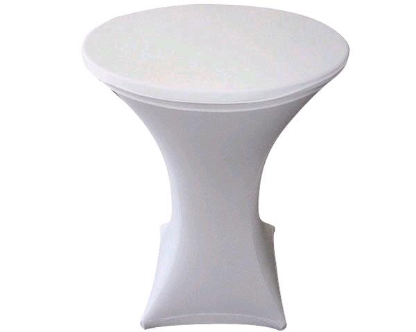 30" Rnd (38"h) White Spandex