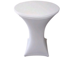 30" Rnd (38"h) White Spandex