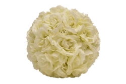 Floral Ball, 12" Rose Ivory