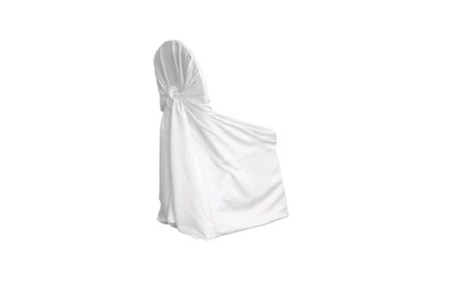 Chair Wrap, White Matte Satin (10)