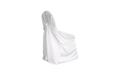 Chair Wrap, White Matte Satin (10)