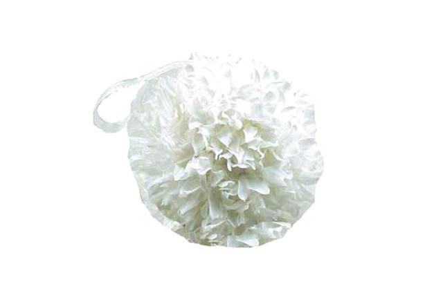Floral Ball, 12" Fluffy White