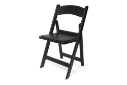 Chair, Folding Black Resin