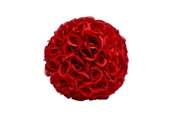 Floral Ball, 9" Rose Pure Red