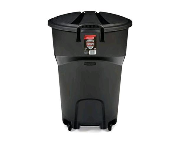 Garbage Can, Black 121 L Wheeled