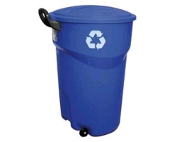 Recycle Bin, Blue Wheeled 121l