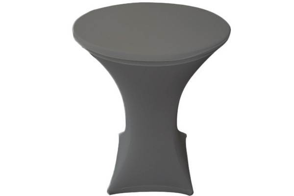 30" Rnd (38"h) Silver Spandex