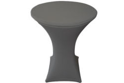 30" Rnd (38"h) Silver Spandex