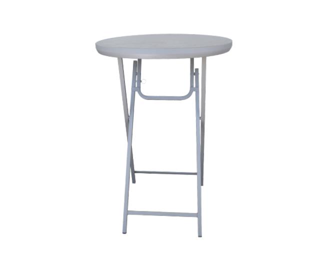 Table, Round 32"x42" High Grey Plastic