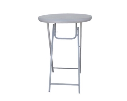 Table, Round 32"x42" High Grey Plastic