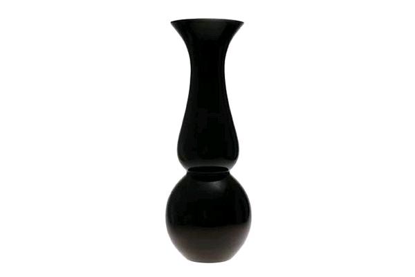 VASE, BLACK MEZZO 7" x 20"