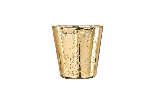 Votive, Gold Mercury Rnd 2.5"