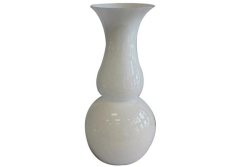 VASE, WHITE MEZZO 7" x 20"